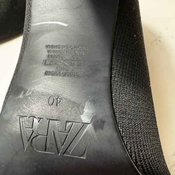 ZARA Black Fabric Sock Boots – Never Worn – Size 40 - Picture 9 of 11